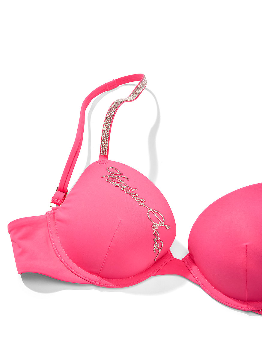 Very Sexy Shine Strap Script Push-Up Bikini Top – Image 2